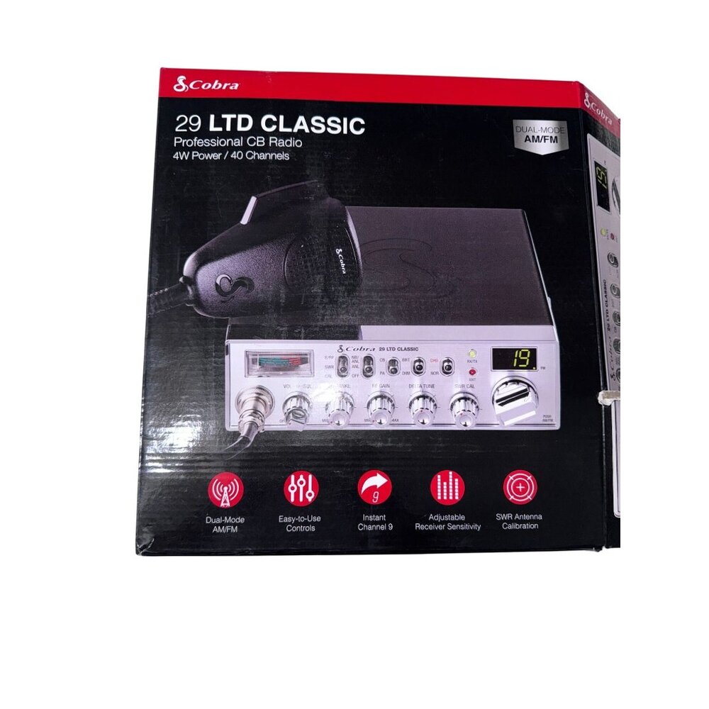 Cobra 29 LTD Classic Professional CB Radio 4W Power 40 Channels Dual-Mode AM/FM